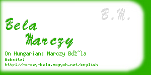 bela marczy business card